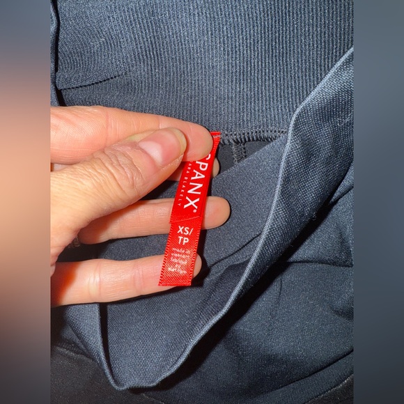 Spanx Black Faux Leather Maternity Leggings XS - Worn once! - Picture 6 of 7